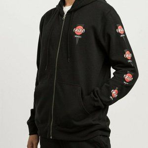 RVCA CHRISTIAN HOSOI ZIP HOODIE - Small Black